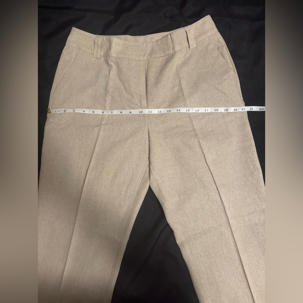Cato light beige-oatmeal colored boot cut style linen pants - women’s size 10 - Picture 13 of 15